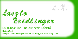 laszlo neidlinger business card