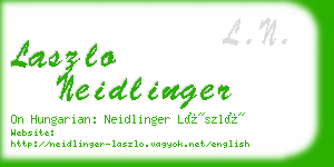 laszlo neidlinger business card